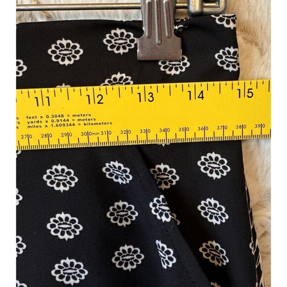 Max Studio Pants Womens Small Black White Patterned Wide Leg Boho Comfort - Picture 7 of 10